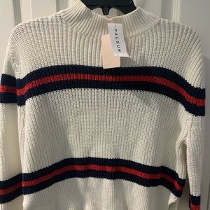 Pacsun Lottie Moss Mock Neck Pullover Striped Sweater